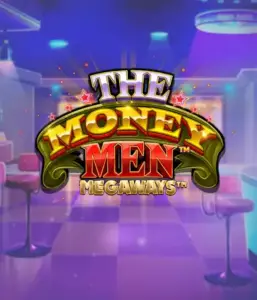 Experience the exciting world of The Money Men Megaways slot by Pragmatic Play, showcasing a vibrant logo with sparkling stars against a stylish casino backdrop. This image captures the glamour and excitement of high-stakes gambling with its striking ambiance and design. Ideal for slot game lovers craving high-energy gaming. 