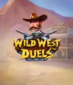  Immerse yourself in the wild world of "Wild West Duels" by Pragmatic Play, featuring a gritty gunslinger ready for a showdown. The image features a fierce cowboy with crossed pistols, set against a dusty Western town. His intense eyes and authentic attire capture the essence of the Old West. The game's title is prominently featured in a striking font, complementing the adventurous theme. 