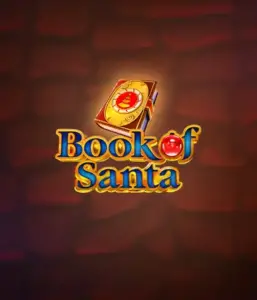 Experience the holiday spirit with the Book of Santa game by Endorphina, showcasing an intricately designed golden book decorated with Santa's iconic seal. This graphic evokes the warmth and excitement of Christmas, set against a warm red background. Perfect for holiday season gaming, delivering a captivating gaming experience. 